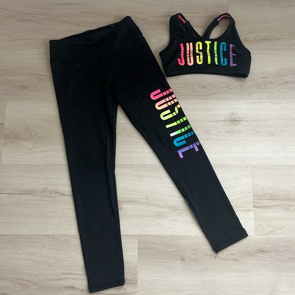 Justice Athletic bra and leggings - Picture 1 of 7